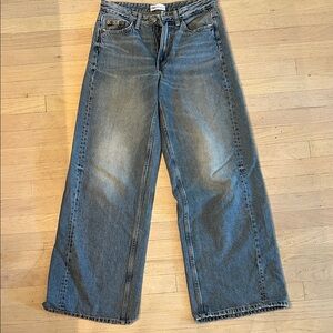 Zara Blue Wide Leg Jeans sz 4